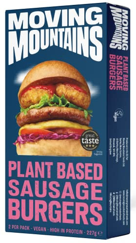 Moving Mountains Plant-Based Sausage Burger, 227g (Frozen) , 2count (Pack of 1)