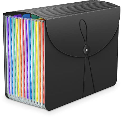 Expandable A4 File Organiser with 13 Pockets - Concertina Document Folder Box