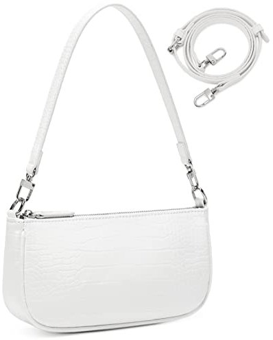 lapsting Kleine Schultertasche für Damen Mini Y2K Taschen Trendy Clutch Geldbörse Crossbody 90er Jahre Geldbörsen Weiß