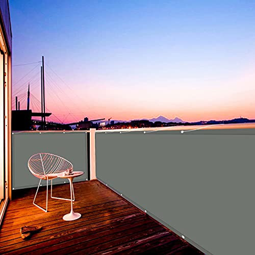 Goodming Balcony Enclosures, 145 x 600 cm, Indoor Balcony Cladding, Privacy Screen, Balcony Cladding, Opaque, Suitable for Small Swimming Pools and Gardens