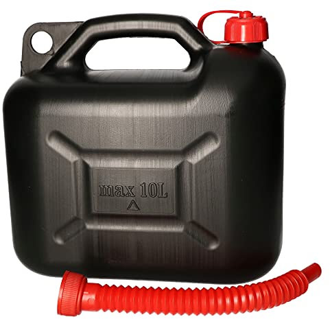 KOTARBAU® Bidón de gasolina con embudo 10 litros, Bidón de combustible, Garrafa de combustible con embudo, Bidón de reserva, Bidón de plástico