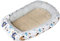 Medi Partners Babynest Nestchen für Neugeborene - 100x60x15 Babynestchen Baby zweiseitg Nest Bett 100% Baumwolle Minky Kuschelnest tragbar (Boho Animals mit beige Minky)