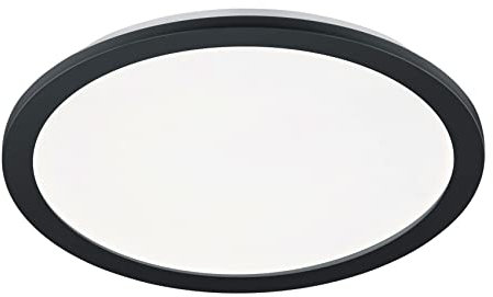 Trio Leuchten LED Bad Deckenleuchte Camilla 689214032, Kunststoff Schwarz matt, inklusiv 20 Watt LED, Switch Dimmer