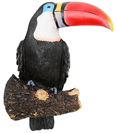 Vkinman 29,6 cm Tukan Gartenstatue Baumdekoration Veranda Dekor Baumgesichter Dekor Hofkunst
