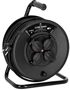 Adam Hall Cables 3 STAR CD 50 PWR Strom Kabeltrommel 4 x Schuko IP44 H05RR-F, 50 m