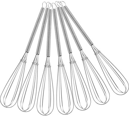 Beatifufu 7pcs Stainless Steel Hair Color Mixer Manual Salon Whisk for Hair Dye Cream Hairdressing Tools for DIY Coloring Comfortable Non-Skid Design