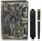 UMiWEi Vintage Dragon Embossed Leather Notebook DND Notebook Travel Journal with Ballpoint Pen and Pen Sleeve Antique Handmade A5 Journal,Hardcover Liner,Writing Notebook Gift for Men Women (Bronze)