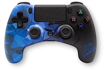Panthek Controller Wireless Ps4 – Connessione wireless BT 4.2 Dual mode, gamepad, Joystick, Doppie Vibrazioni, altoparlanti integrati, jack per cuffie, Supporta PS3/PS4/PC Windows/Tv set/Media box