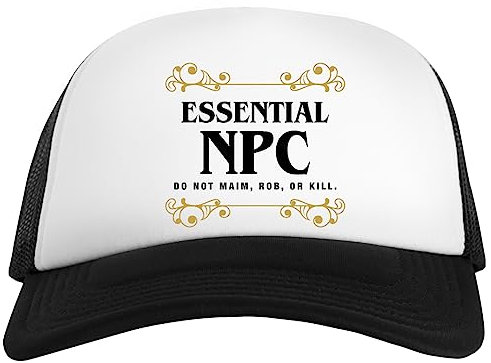 NPC Non-Playable Character Gaming Kid White Cap Umweltfreundlicher Snapback