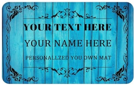 LZXSXZ Fußmatte personalisiert - Fußabtreter selbst gestalten - Fussmatte personalisiert Namen - rutschfest & waschbar Fußmatte - P ersonalisiert mit Wunschtext