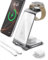 Induktive Ladestation Kompatibel mit Magsafe Ladegerät für iPhone 16 Pro/16/16 Pro Max/15 Pro/15/15 Pro Max, für Apple Watch 10/Ultra 2/SE/9/8/7/6/5/4/3/2, für AirPods 4/3/2/Pro (Silbrig)