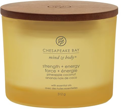 Yankee Candle Strength & Energy Kerze mit 3 Dochten, Ananas und Kokosnuss, 312 g