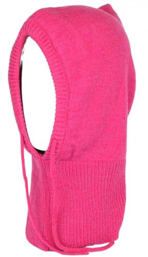 Nyls Création Cagoule Rose Bonbon Tendance Balaclava en Laine Classe Balak - Taille Unique - Rose