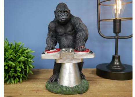 MAISONICA DJ Monkey Gorilla on Turntable Funky Funny Chimp Figurine Ornament Gift