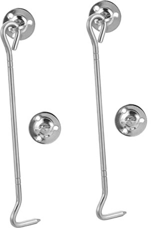 OSALADI 2pcs Window Hook Sliding Barn Door Lock Curtains for Bedroom Hook for Window Mini Unicorn Figures Door Hook Lock with Screws Window Safety Stopper Hook Stainless Steel Storm Window