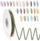 POPOYU Nastro Satin, Nastro Raso Verde Militare 3 mm x 91 m, Rotolo Satinato per Bomboniere Regalo Matrimonio Creazione di Biglietti, Scrapbooking, Confezioni Regalo e Altri Progetti Creativi