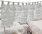 Ricemru Rüschen Scheibengardine Shabby Chic Landhaus Weiß Stickerei mit Schlaufen Bistrogardine Halbtransparent Französischer Kurzvorhang Kurzstores Halb Gardinen Fenster Schlafzimmer