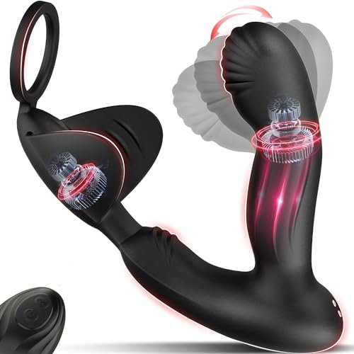 Vibratorensets für Männer, 5-in-1 Analvibratoren für Mann mit Pensiring, 10 Schwungmodi & 10 Vibrationsmodi Prostata Stimulation Männer mit Hodenstimulation