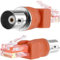 BERANMEY BNC auf RJ45 Konverter-Adapter, BNC-Buchse auf RJ45-Stecker, Ethernet-Adapter, Koaxial-Koppler, gerader Stecker, Orange, 2 Stück
