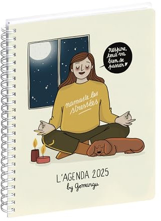 Exacompta - 2110202E - Agenda semainier de bureau Gomargu - 15 x 21 cm - Janvier à décembre 2025 - Visuel Namasté