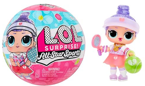 L.O.L. Surprise! All-Star Sports Vault Collection Tots - Inkl. 1 Puppe, Blindverpackung, 12 Puppen zum Sammeln, 8 Zubehörteile zum Auspacken, Ideal für Kinder ab 4 Jahren, Rosa