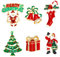 MELLIEX 6 Stück Weihnachten Broschen Pin Set Strass Weihnachtsbroschen Kristall Weihnachtsschmuck für Kleidung Geschenk Ornamente