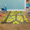 Bosdela Kinderteppich - und Babyteppiche – Vielfältige Designvariationen, waschbar, rutschfest, weich, ideal für Kinderzimmer & Spielzimmer 100x160 cm Grüne Stadt
