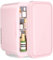 YASHE Mini Fridge, 6 Liter/8 Can 220-240V AC/DC Portable Thermoelectric Cooler Refrigerators for Bedroom, Skincare, Beverage, Office, Dorm Room and Car, Pink