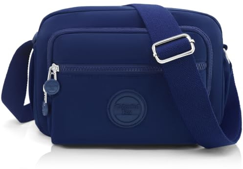 GOUNNU Umhängetasche Damen Wasserdicht Crossbody Bag Nylon Freizeit Schultertasche Vielen Fächern Damen Handtasche mit Verstellbarer Breiter Schultergurt Kuriertasche Leichte