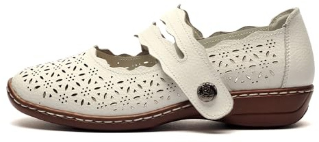 Boulevard L641G-6 Womens Leather Shoe White Size 6