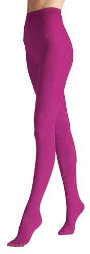 VENEZIANA NUOVA Satinelle 40 DEN Collant Colorati Donna - Microfibra - Opachi E Resistenti - Eleganti - Adatti Per Ogni Occasione - Calze Comode E Morbide - Alta Qualità - Fucsia - L