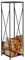 Generisch Eisen Schwarz Montage Brennholz Halter Kamin Brennholz Trennwand Rack Hause Wohnzimmer Brennholz Lagerregal, 34x34x120 cm