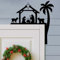 Skeadex Türrahmen Deko Weihnachten, Metall Weihnachtsdeko Türrahmen Krippen Lustige Weihnachtsdeko Tür Schwarz Türdeko Weihnachten Türecke Türschmuck für Wände Türen Fenster (Krippe)
