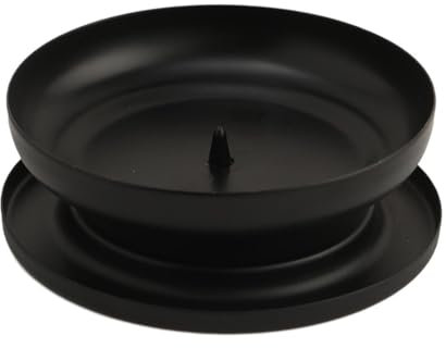 Metall-Kerzenständer mit Stift, moderner dekorativer Kerzenständer, Kerzenteller Stumpenkerzenhalter, Kerzenständer für Hochzeit, Weihnachten, Wohnzimmer, Adventskranz, Kommunion und Taufe