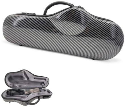 WUQIMUSC Custodia per sassofono contralto in fibra di carbonio composita, leggera, resistente e impermeabile, custodia protettiva rigida per sassofono contralto con comoda tracolla e interno felpato