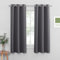 PONY DANCE Blackout Curtains Bedroom - Gray Short Thermal Insulated Energy Saving Curtains for Living Room Nursery Window Blinds for Home Decoration, Set of 2, 42 x 45 Inch,Grey