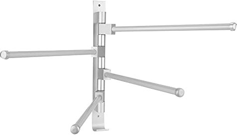 Home Hotel HOTOR HOMOR Space Aluminium Bewegliche Multiple Rod Handtuchhalter mit Haken - Stylish & Design (Vier Stangen mit Haken)