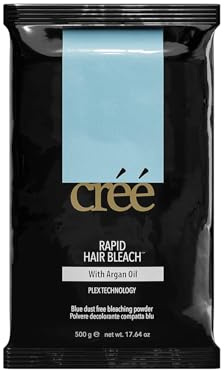 Créé Rapid Hair Bleach mit Arganöl | Staubfreies Blondierpulver 500 g | Plex-Technologie | Bis zu 7 Stufen Aufhellung | Professionelle Blondierung für Balayage, Highlights & Strähnen