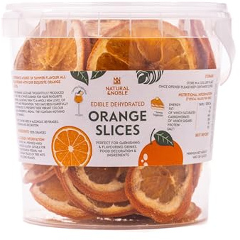 Natural & Noble | As Seen on Dragons Den | Edible Dehydrated Orange Slices 140g | Ideal for Cocktails, Cooking & Crafting. 100% Natural.