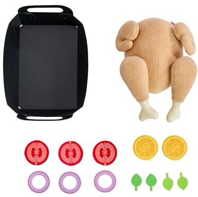 HABA Creative Play Brathähnchen – Spielzeug-Grillhähnchen aus Stoff zum Zerlegen – Zubehör für Kinderküche & Kaufladen – 2012309001