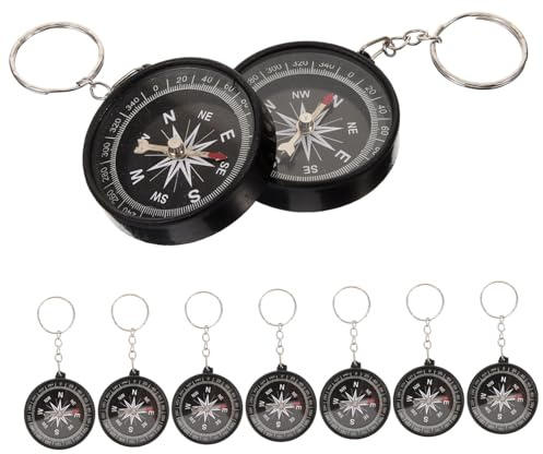 Homoyoyo 12 Stück Teiliges Kompass Schlüsselanhänger Piratendesign Langlebiger Legierungs-minikompass als Taschenanhänger Geschenk für Schatzsuche Praktische Schlüsselring-bag-pendants in