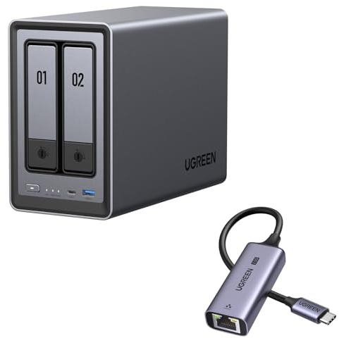 UGREEN NASync DXP2800 2-Bay NAS mit 2.5G USB C LAN Adapter(Diskless)