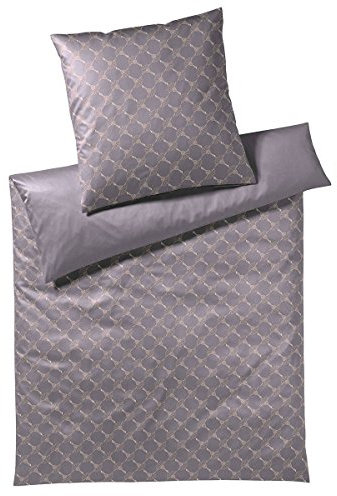 Joop, Mako-Satin-Bettwäsche, Kornblumen-Muster mit nuancierten Farben 140x220 cm + 70x90 cm Rosé