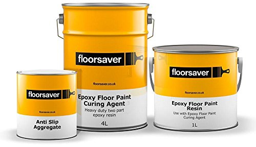 Epoxy Floor Paint Anti-Slip by floorsaver | Light Grey | 5 litres