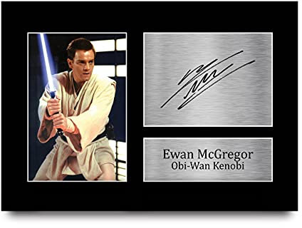HWC Trading Ewan Mcgregor A4 Ungerahmt Signiert Gedruckt Autogramme Bild Druck-Fotoanzeige Geschenk Für Star Wars Obi-Wan Kenobi Filmfans