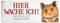 Metallschild mit Hamster Motiv und Spruch: Betreten auf eigene Gefahr - Hier wache ich!