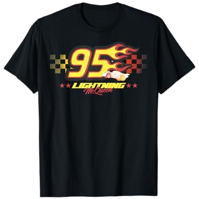 Disney Pixar Cars Lightning McQueen Big Face T-Shirt, blau, M