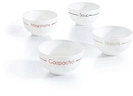 Luminarc - Lot de 4 Bols à Soupe - Collection Soup Set - Bols Grande Contenance 75cl - Compatible Lave-Vaisselle et Micro-Onde - Sans Métaux Lourds - Fabrication Française