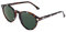 CLANDESTINE - Sonnenbrille Round 12 Cream Habana Dark Green - Grüne HD Nylon Gläser und TR90-Rahmen - Sonnenbrille für Männer & Damen - Smart Vision Technology - Bessere Sicht und Geringere Blendung