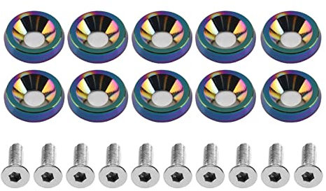 Auto M6 Unterlegscheibe Edelstahl Aluminium Linsenkopfschraube Flachrunddichtung Kotflügel Metrisch Spacer Standard Hardware Werkzeug Befestigungsschraube(BUNT)